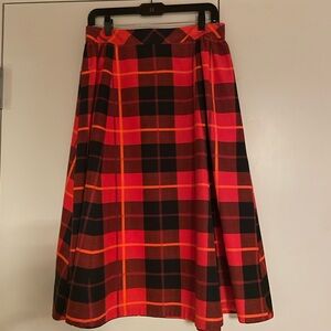 Kate Spade red tartan skirt